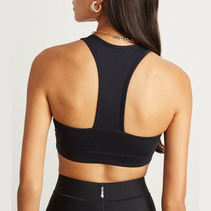 Soutien-gorge de sport dos nu pour femme, design uni, sur mesure, 100 % nylon, rembourrage cristal, maintien moyen à l'avant, idéal pour le yoga - Product Image 2