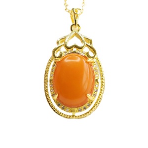 Collier pendentif grand format en cire d'abeille ancienne Ximang 2026 pour femme, <span class=keywords><strong>ambre</strong></span> <span class=keywords><strong>russe</strong></span>, livraison directe d'usine S2120508 - Product Image 4