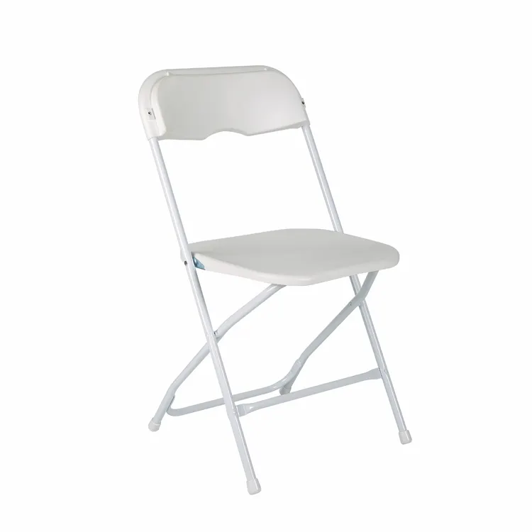 Manufactures Cheap Price High Quality For Outdoor Party Dining Event Steel Fold Up Chairs White Metal Plastic Folding Chair
