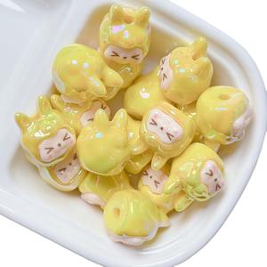 Handmade KIKI <b>Resin</b> Beads 16x20mm Irregular Shape New Cartoon <b>UV</b> Electroplating Color DIY Keychain Acrylic Plastic Lucite - Product Image 2