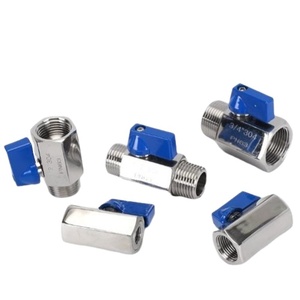 Mini válvula de bola de acero inoxidable de 1/2 ", índice sanitario, válvula de bola Manual de diámetro completo, Mini válvula de bola de acero inoxidable 304 316L 1/4 - Product Image 1