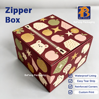 Boîte d'emballage personnalisée avec logo, boîte cadeau, boîte d'expédition pour vêtements et cosmétiques, boîtes en papier de luxe, fermeture éclair, bande adhésive détachable, boîte pliante pour envoi postal