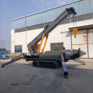 Venta caliente China certificación CE 2T 3t 5T 8T 12t mini Spider Crane pequeña grúa sobre orugas compacta otra grúa con mosca para la venta - Product Image 5