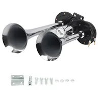 Corne à air pneumatique universelle pour voiture, double trompette, 130 dB, 12 V/24 V, train, voiture, camion, sirène, signal d'alarme de sécurité