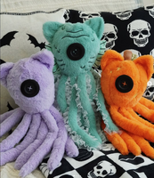 Peluche fantaisie Halloween en forme de calmar multicolore, figurine de personnage d'anime personnalisée, jouet en peluche, cadeau de collection pour enfants et fans