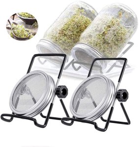 Paslanmaz çelik filizlenme kapakları filizlenmiş kavanoz kapakları ve filizlenme için duruyor geniş ağız cam turşu kavanozu - Product Image 2