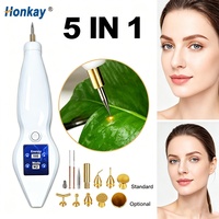 Appareil de beauté 5 en 1 à aiguille chaude et plasma pour l'élimination de l'acné, soin de la peau à domicile, nettoyage des pores, traitement de l'acné, soin du visage portable