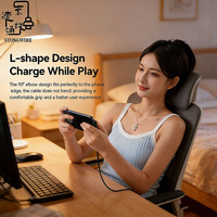 Nouveau câble de charge rapide 240W 2026 avec support de téléphone, câble tressé en nylon USB C Type C, câble de données PD3.1 avec puce E-MARKER pour iPhone 17