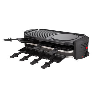 Grill <span class=keywords><strong>Raclette</strong></span> Électrique Multifonctionnel 7 Personnes en Acier Carbone Antiadhésif à Température Réglable avec 4 Mini Plaques pour Usage Domestique Économe en Énergie - Product Image 6