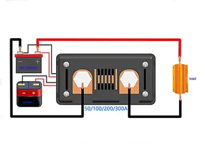 Medidor de tensão, PZEM-025 0-300v 50a/100a/200a/300a dc medidor de tensão display digital multi-funcional testador de consumo de energia