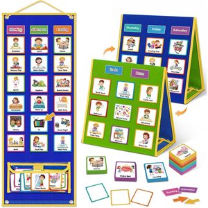 Visual Schedule Board For Kids Weekly <b>Planner</b> With Magnetic Cards Time Management Chart For Toddlers And Children - Product Image 1