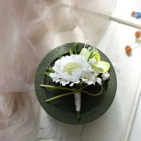 Mawar putih gaya Eropa bunga buatan plastik pengiring pengantin bunga tangan pengantin pria terbaik pria korsase