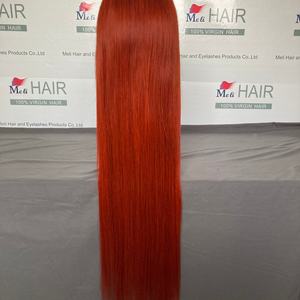 Couleurs et styles personnalisés populaires pour perruques : Transparent Gingembre Orange, 100% Cheveux Humains, Densité 180%, Sans perte ni enchevêtrement - Product Image 2