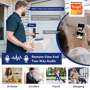 Liliwise <b>Smart</b> Password Card Keyless Fingerprint Door Lock Digital Electronic Tuya Fechadura Inteligente <b>Camera</b> <b>Smart</b> Door Lock - Product Image 3