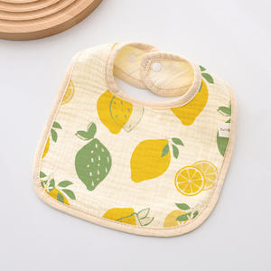 100% babero de algodón orgánico para bebé recién nacido <span class=keywords><strong>Saliva</strong></span> bolsillo botón cierre bebé alimentación babero - Product Image 6