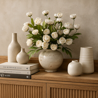 Bunga Peony Sutra Buatan, Tangkai Tunggal, Bunga Peony Palsu untuk Dekorasi Vas, Pernikahan, dan Centerpiece Meja Rumah