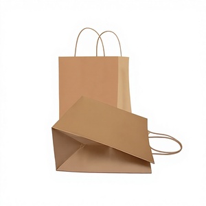 Bolsa de Papel Kraft Clásica Ecológica, Reutilizable y Duradera, con Asas Retorcidas |   Impresión Digital Personalizable para Exposiciones - Product Image 1