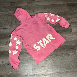 OEM Vente en gros, pull boxy en coton, sweats à capuche surdimensionnés recadrés et doublés de satin, personnalisés et lavés à l'acide, pour hommes - Product Image 6