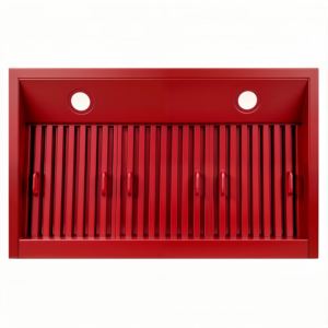 Chimenea Inteligente de Pared de 36 Pulgadas, Control Remoto, 3 Velocidades, Luces LED, Filtro de Deflector en Acero Inoxidable Rojo - Product Image 3