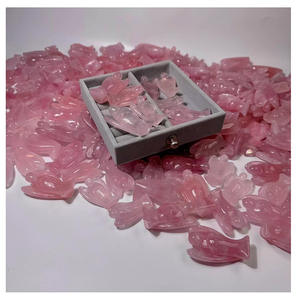 งานฝีมือแกะสลักรูปสัตว์อัญมณีปลาโลมาขนาด2นิ้วคริสตัลนางฟ้าลายกุหลาบน่ารักทำจากหินควอทซ์ธร<span class=keywords><strong>ร</strong></span>มชาติ - Product Image 6