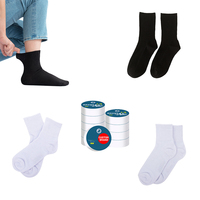 Chaussettes de compression minces respirantes en gros d'usine chaussette décontractée jetable pour les voyages de printemps