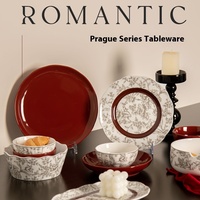 Paiyi Original Prague vaisselle en céramique ensemble jetable mariage plats assiettes plante lumière luxe maison cadeau boîte 2025 jour de mariage