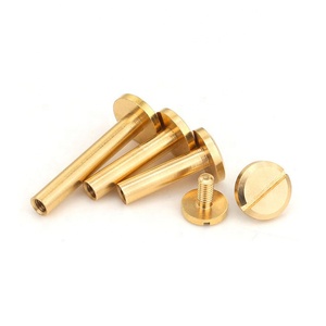 Tornillos de cabeza plana de latón, 8x4x15mm, para hebilla de cinturón - Product Image 3