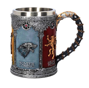 Manualidades tazas de resina juego de tronos gta01 gta21 trò chơi của bức tượng starka Creed Thrones Stein nghệ nhân cốc - Product Image 4