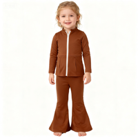 Vêtements de sport pour enfants vente en gros de pantalons Belle en nylon et spandex doux et respirant vêtements de sport 2 pièces ensemble de yoga pour filles