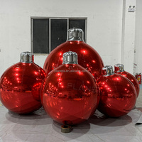Nouvelle conception de ballon sphérique géant brillant suspendu, hermétique, gonflable, effet miroir, pour la décoration de fête
