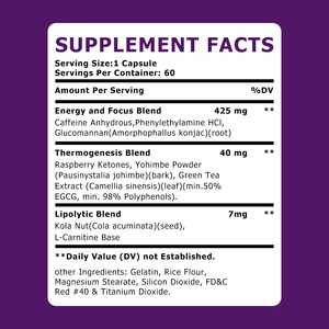 Customized Natural Herbal Dietary Capsule with Energy and Focus Blend Thermogenesis Blend Slimming Capsule Help Up <b>Your</b> Body Fat - Product Image 2