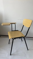 Chaise d'entraînement en contreplaqué avec tablette d'écriture, chaise d'étudiant pour salle de classe