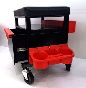 เก้าอี้รถเข็นกล่องเครื่องมือช่างแบบมีเบาะรองหน้าอกลิ้นชักกลิ้งได้ - Product Image 2