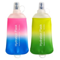 Gourde souple de 250 ml, bouteille d'eau pliable en TPU pour sac d'hydratation, gilet de course, bouteille d'eau pliable