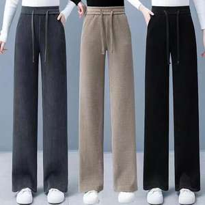 Nuova collezione <span class=keywords><strong>pantaloni</strong></span> Casual <span class=keywords><strong>a</strong></span> <span class=keywords><strong>vita</strong></span> <span class=keywords><strong>alta</strong></span> <span class=keywords><strong>a</strong></span> <span class=keywords><strong>vita</strong></span> larga in pile velluto <span class=keywords><strong>a</strong></span> coste primavera autunno inverno <span class=keywords><strong>pantaloni</strong></span> caldi <span class=keywords><strong>a</strong></span> <span class=keywords><strong>vita</strong></span> elastica - Product Image 2