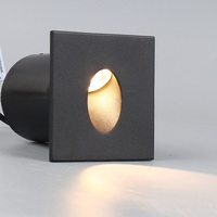Lampes encastrées carrées miniatures étanches IP65 pour extérieur et intérieur, éclairage latéral pour escalier, lumière murale LED pour escalier