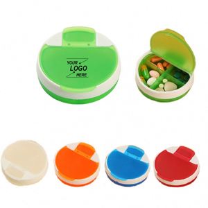 Boîte à médicaments portable givrée transparente à 4 compartiments, mini distributeur de pilules anti-poussière pour voyage, organisateur, idée cadeau originale - Product Image 6