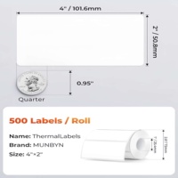 Rouleaux d'étiquettes adhésives en papier thermique imperméable, couleur personnalisée, finition brillante/mate/dorée pour les étiquettes d'emballage des supermarchés