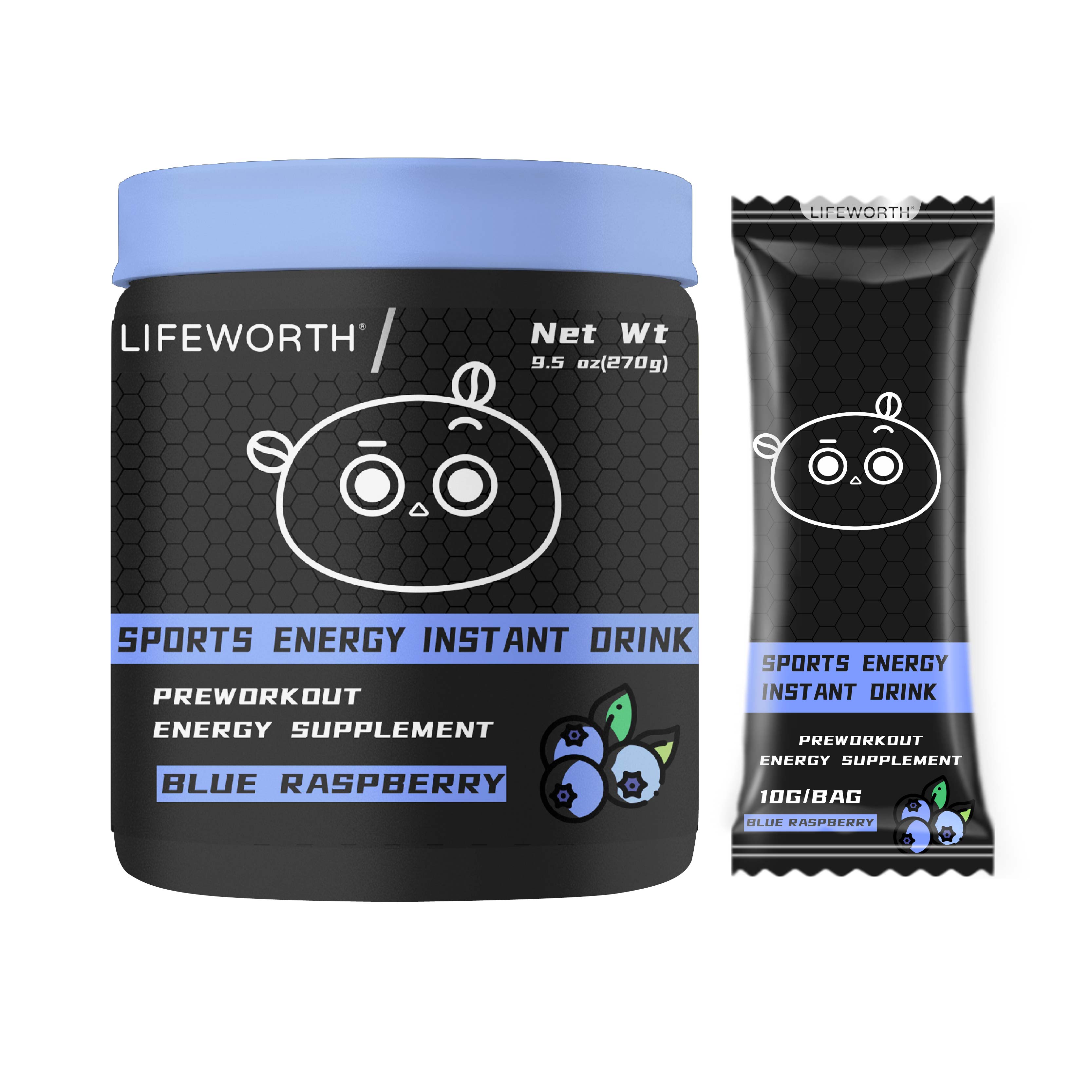 Lifeworth OEM предварительно тренировочный лимонный вкус, предварительно тренировочный спортивный энергичный питьевой порошок