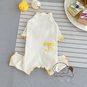 לחיות מחמד סתיו חורף חדש רקמת בטן ארבעה מכנסיים רגליים בגדים חמודים לכלבים ולכלבים - Product Image 2