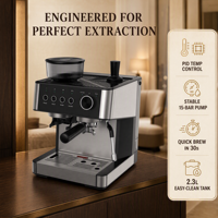 Máquina de Café Espresso Semiautomática OEM con Molinillo Integrado, Intensidad Ajustable, Operación con un Toque, para Uso Comercial en Cafeterías
