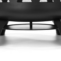 Brasero rond en acier pour bois, poêle chauffant d'intérieur, brasero d'extérieur pour jardin, camping, pique-nique, idéal pour barbecue au charbon et feu de camp