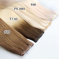 Extensions de cheveux Genius Weft invisibles russes à cuticules alignées 2026, fines, sans couture, double épaisseur, en cheveux humains vierges, 50g