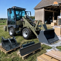 Minipala Gommata LOGWAY con Molteplici Accessori Disponibili, Batteria al Litio Opzionale, Emissioni Zero per Costruzioni