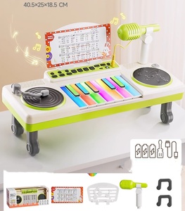Wholesale Children Education 12-Key Electronic <b>Keyboard</b> Toys Piano Musical Instruments Toys With Microphone - Product Image 2