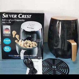 Silver Crest <b>Air</b> <b>Fryer</b> <b>6L</b> Capacity Electric With Ceramic Coating Round Design For Healthy Cooking - Product Image 3