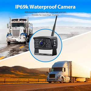 IPoster numérique sans fil <span class=keywords><strong>3x</strong></span> IR caméra de recul 9 "DVR moniteur écran partagé 12V 24V pour camion Rv Van caravane remorque - Product Image 4