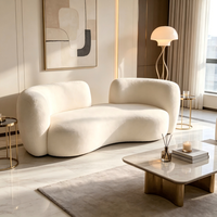 Ensemble de canapés de détente incurvés en tissu, canapé modulaire pour salons, hôtels, appartements et villas, design moderne