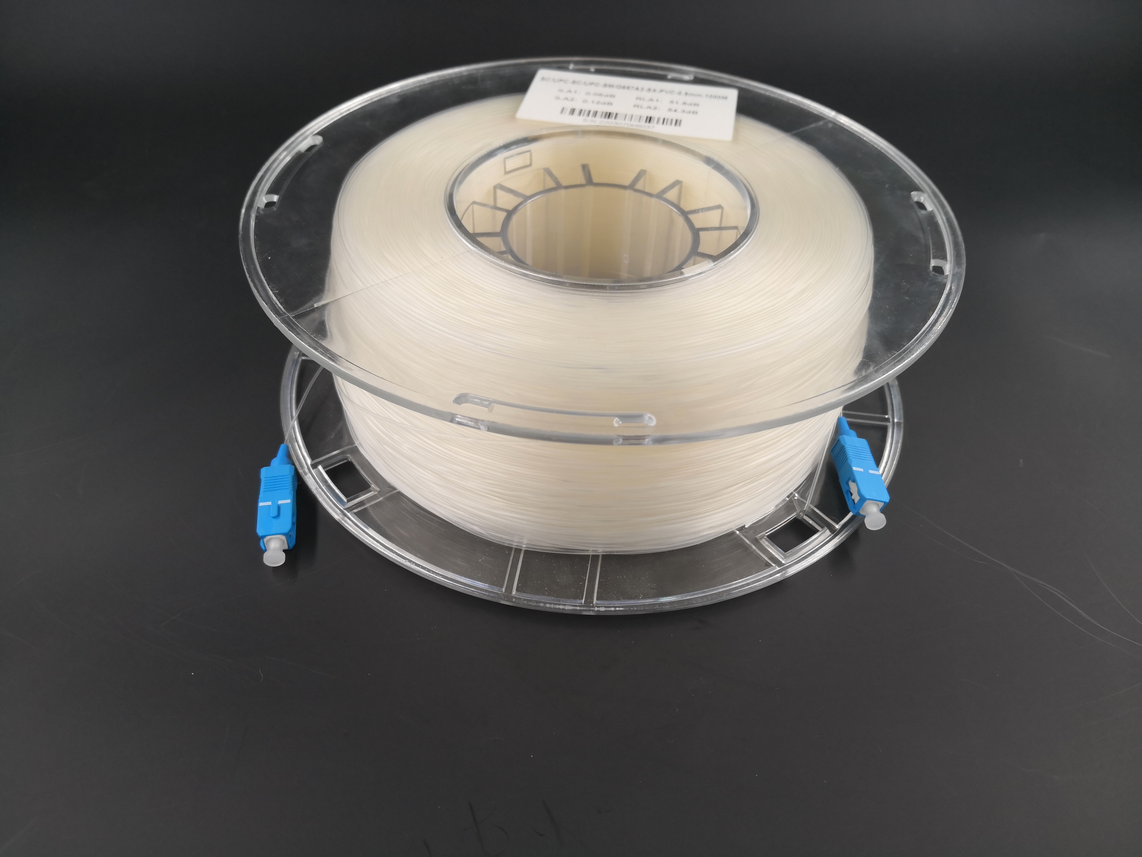 FTTH Transparent Fiber Optic Patch Cord Adhesive Invisible SC / UPC SC / APC