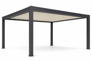 Pergola bioclimatique moderne RKOVE 3x4m autoportante pour jardin périurbain, station de grillades, abri pour grillades du week-end - Product Image 1